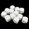 Koplow Opaque Blank Faced "1" 16mm Spot 12 x D6 Dice Set