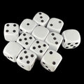 Koplow Opaque Blank Faced "6" 16mm Spot 12 x D6 Dice Set