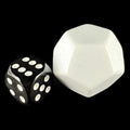 Koplow Opaque Blank White JUMBO 25mm D12 Dice