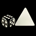 HALF PRICE CLEARANCE Koplow Opaque Blank White JUMBO 25mm D4 Dice