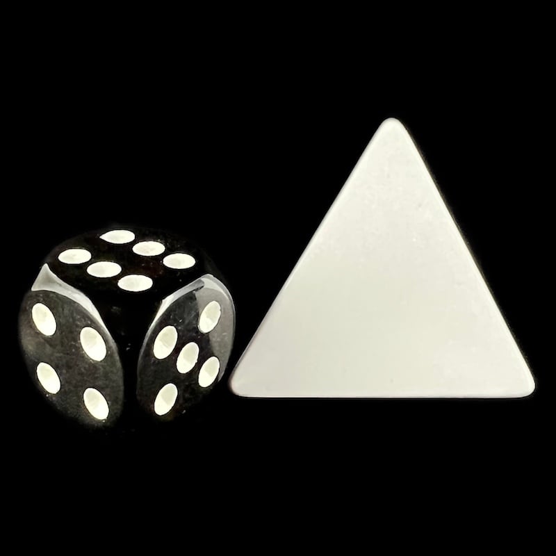 HALF PRICE CLEARANCE Koplow Opaque Blank White JUMBO 25mm D4 Dice