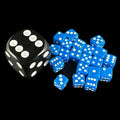 Koplow Opaque Blue 5mm 20 x D6 Spot Dice Set