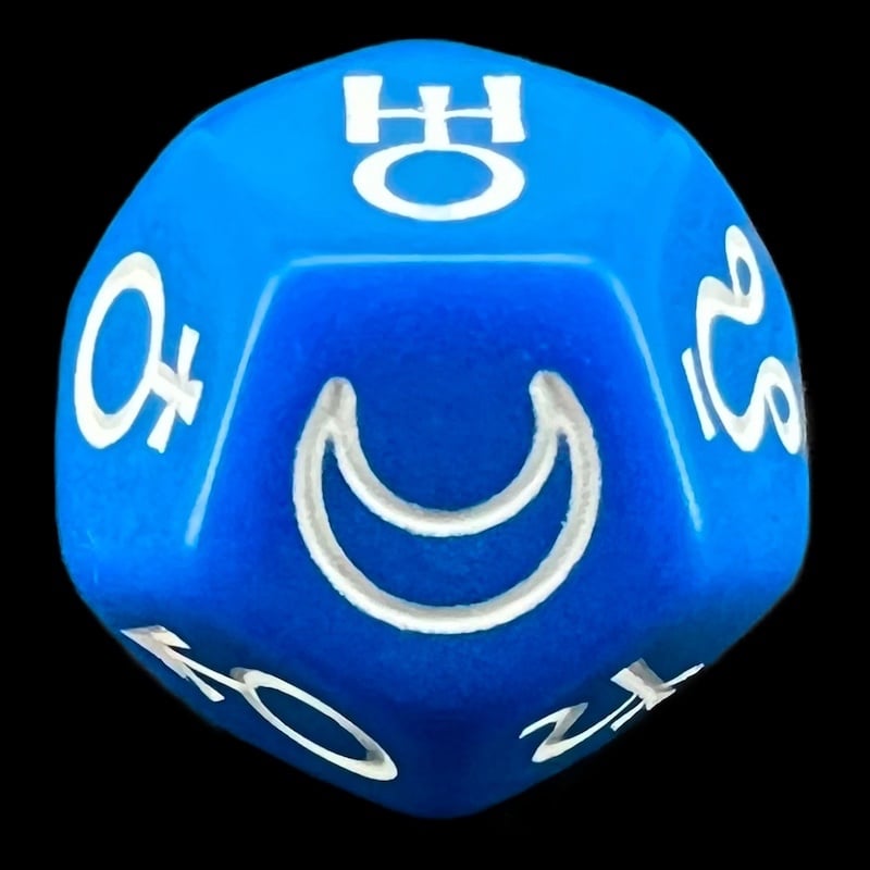 Koplow Opaque Blue Astrology Planets D12 Dice
