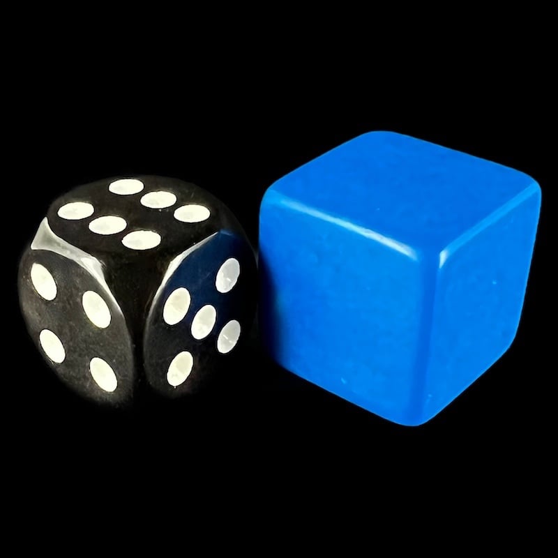 Koplow Opaque Blue Blank Counting Cubes 19mm D6 Dice