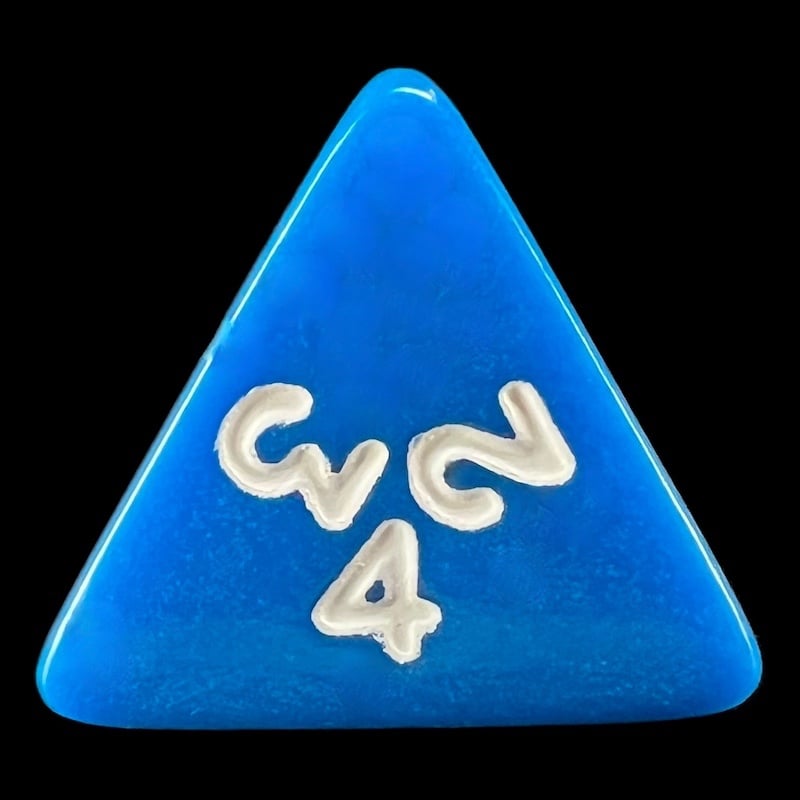 Koplow Opaque Blue & White D4 Dice