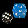 Koplow Opaque Blue & White D24 Dice