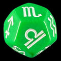 Koplow Opaque Green Astrology Star Signs D12 Dice