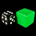Koplow Opaque Green Blank Counting Cubes 19mm D6 Dice