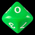 Koplow Opaque Green & White D10 Dice