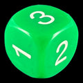 Koplow Opaque Green & White D3 Dice