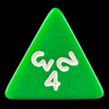 Koplow Opaque Green & White D4 Dice