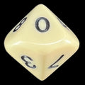 Koplow Opaque Ivory & Black D10 Dice - DISCONTINUED