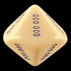 Koplow Opaque Ivory & Black Place Value Hundred Thousands D10 Dice