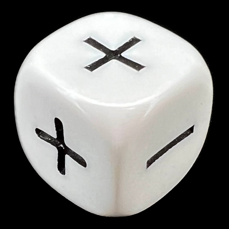 Koplow Opaque Math Operators Plus & Minus D6 Dice