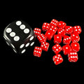 Koplow Opaque Red 5mm 20 x D6 Spot Dice Set