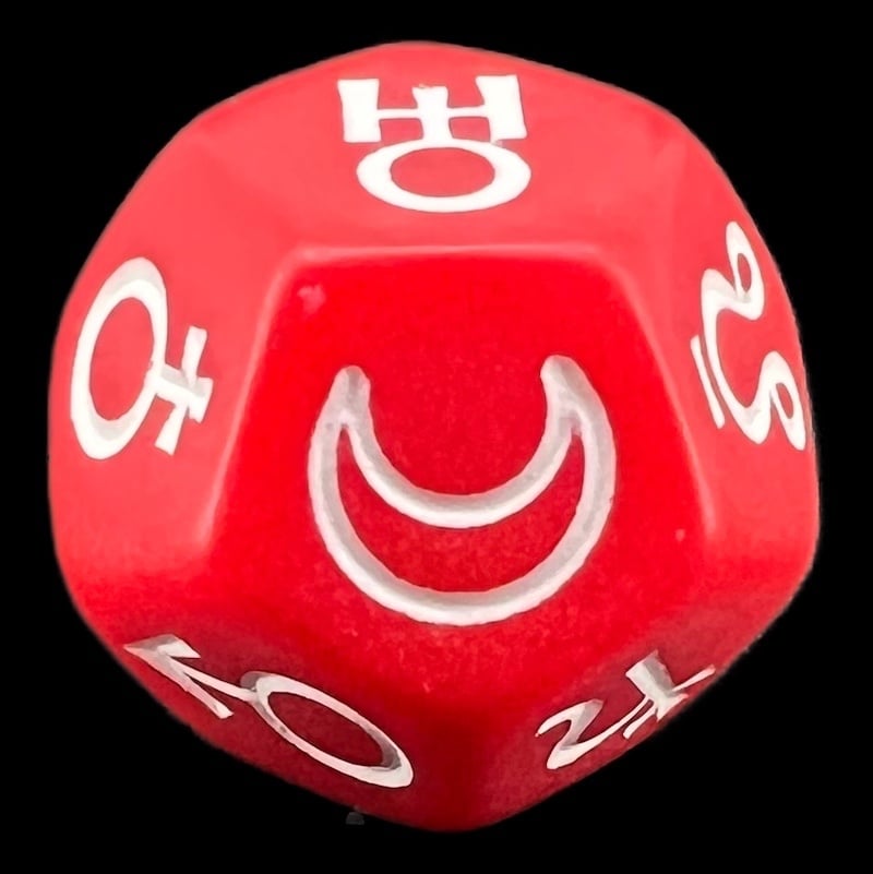 Koplow Opaque Red Astrology Planets D12 Dice
