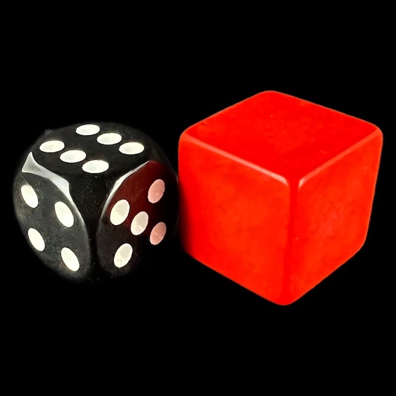 Koplow Opaque Red Blank Counting Cubes 19mm D6 Dice