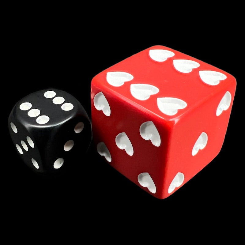 Koplow Opaque Red Love Sweetheart Logo 25mm D6 Spot Dice