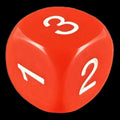 Koplow Opaque Red & White D3 Dice
