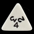 Koplow Opaque White & Black D4 Dice