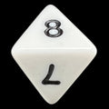 Koplow Opaque White & Black D8 Dice
