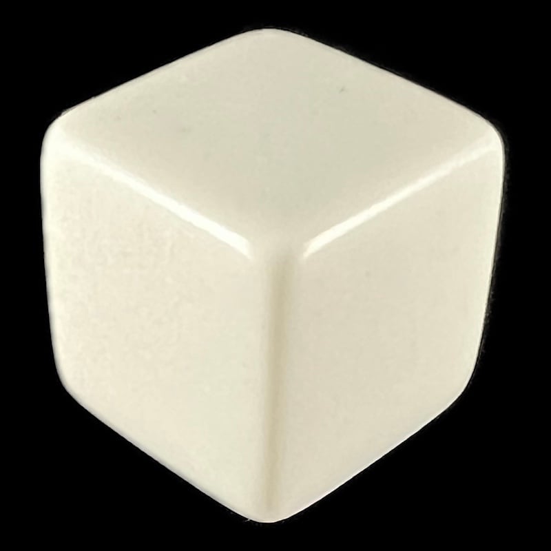 Koplow Opaque White Blank Counting Cubes 16mm D6 Dice