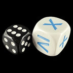 Koplow Opaque White & Blue Math Operators 6 Function + - x ÷ ≥ > 20mm D6 Dice