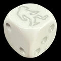 Koplow Opaque White & Grey Bigfoot Sasquatch Yeti Logo D6 Spot Dice
