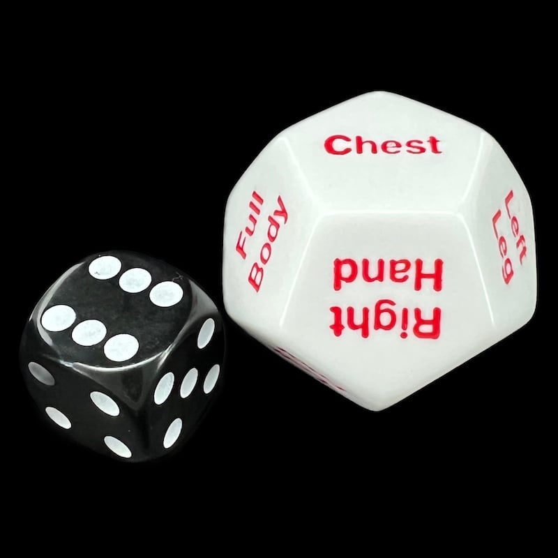 Koplow Opaque White Hit Location Body Parts JUMBO 28mm D12 Dice
