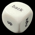 Koplow Opaque White Language - Direction D6 Dice