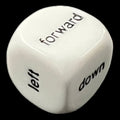 Koplow Opaque White Language - Direction D6 Dice