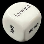 Koplow Opaque White Language - Direction D6 Dice