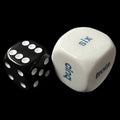 Koplow Opaque White Language - French Number JUMBO 20mm D6 Dice
