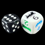 Koplow Opaque White & Multi Colour Steam Train Logo 18mm D6 Dice