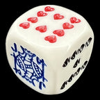 Koplow Opaque White Poker D6 Dice