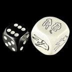 CLEARANCE Koplow Opaque White Sign Language 7-12 JUMBO 20mm D6 Dice