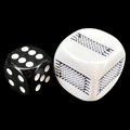 Koplow Opaque White Attributes - Thick & Thin JUMBO 22mm D6 Dice
