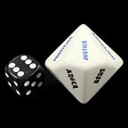 Koplow Opaque White Virtues and Sins JUMBO D14 Dice