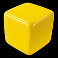 Koplow Opaque Yellow Blank Counting Cubes 16mm D6 Dice