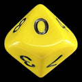 Koplow Opaque Yellow & Black D10 Dice