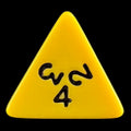 Koplow Opaque Yellow & Black D4 Dice