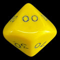 Koplow Opaque Yellow & Black Percentile Dice