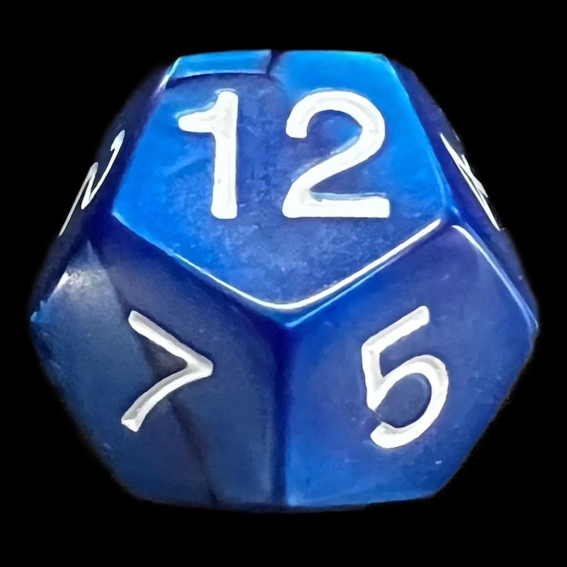 Koplow Pearl Navy D12 Dice
