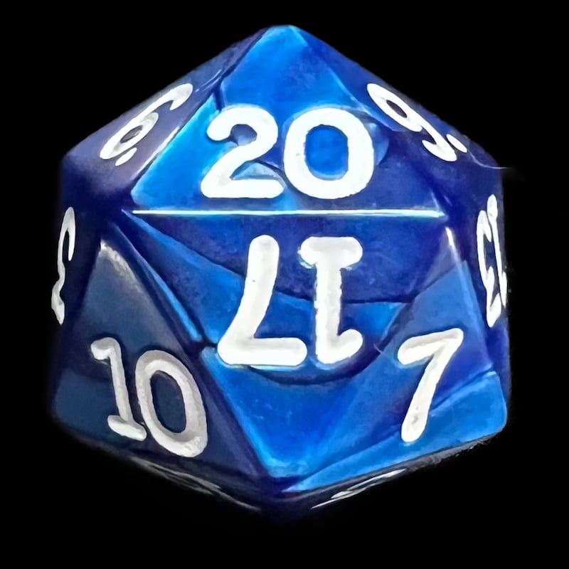 Koplow Pearl Navy D20 Dice