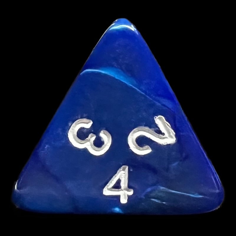 Koplow Pearl Navy D4 Dice