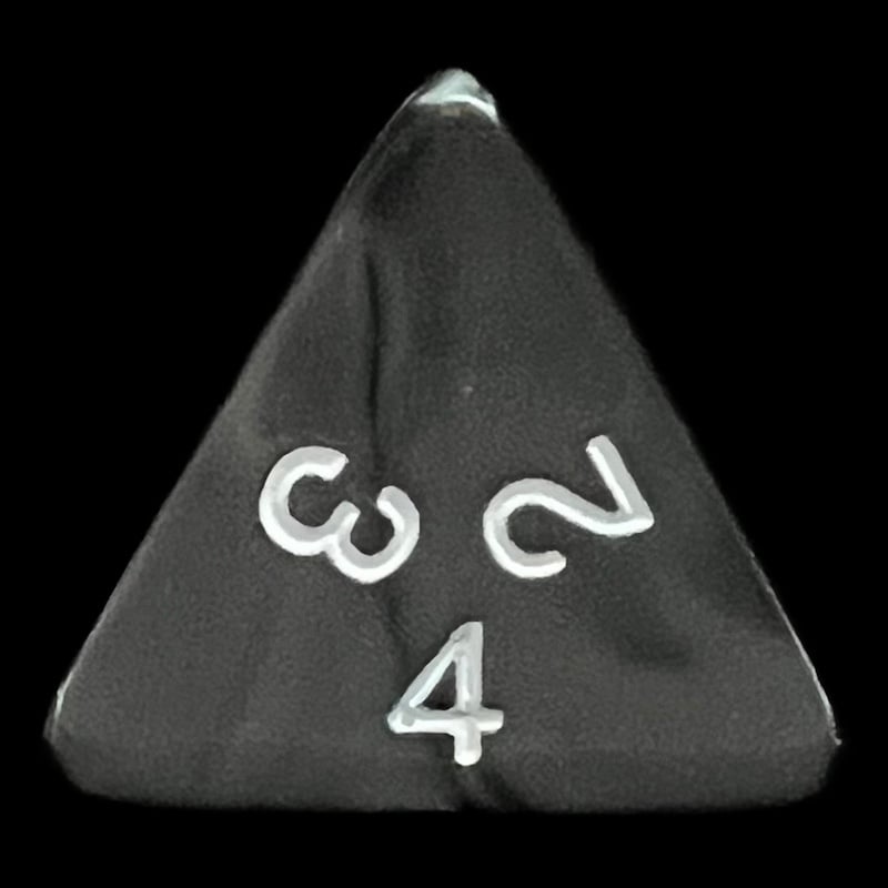 Koplow Pearl Charcoal D4 Dice