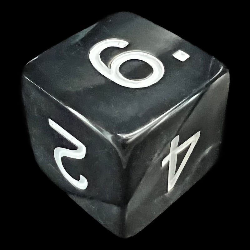 Koplow Pearl Charcoal D6 Dice