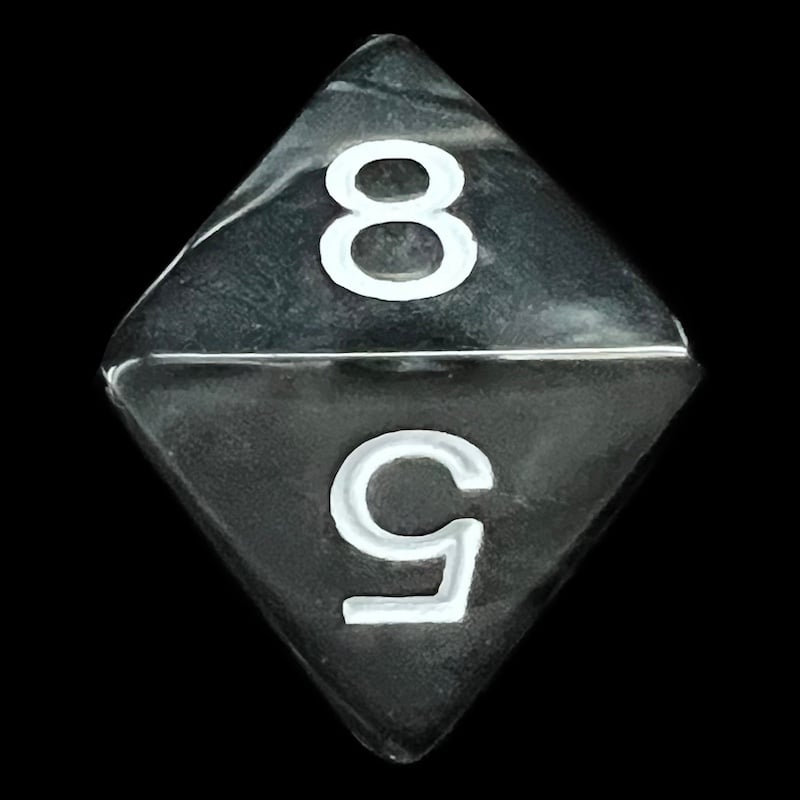 Koplow Pearl Charcoal D8 Dice