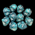 Koplow Pearl Emerald 10 x D10 Dice Set