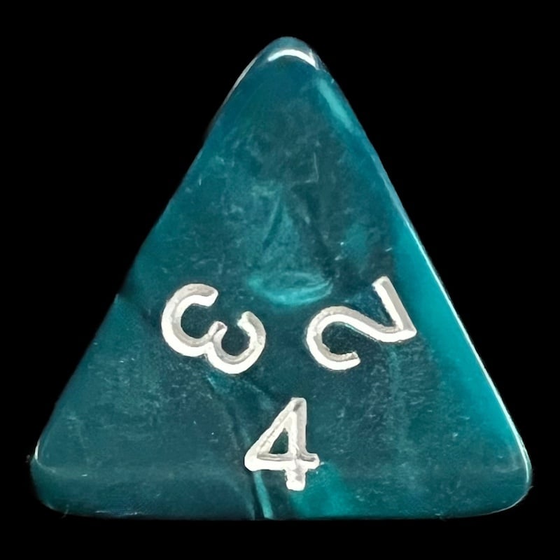 Koplow Pearl Emerald D4 Dice